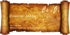 Cserny Jella névjegykártya